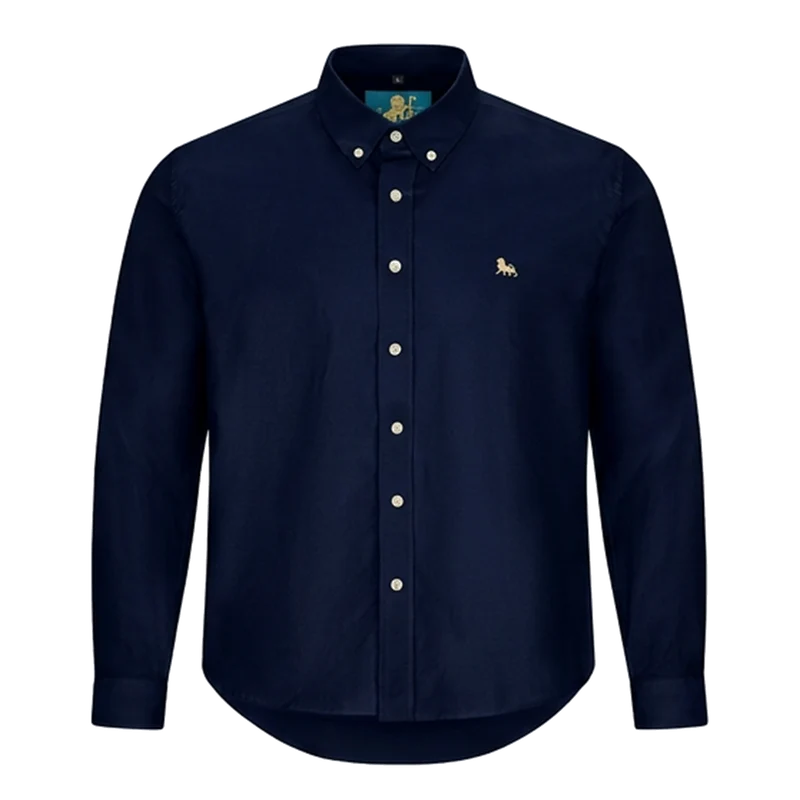 Rugged Oxford Shirt navy blau