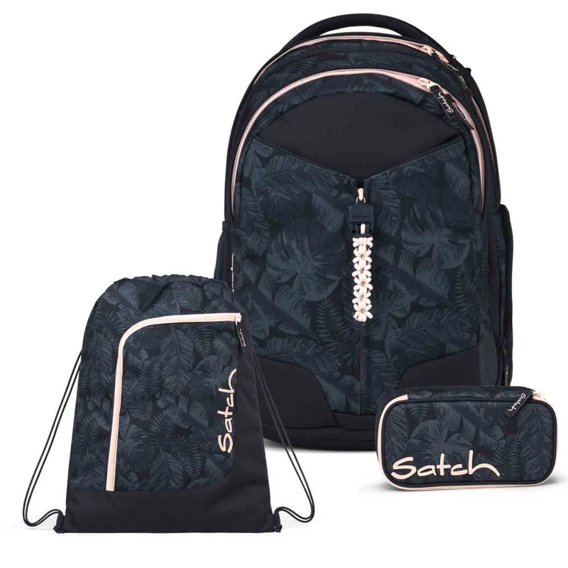 Satch Match Midnight Jungle Schulrucksack Set 3tlg.