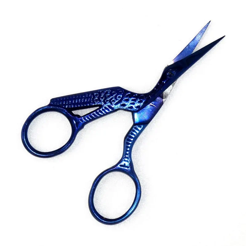 Linkshänder Storchenschere - Stickschere - blau
