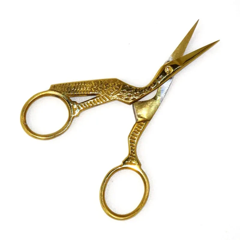 Linkshänder Storchenschere - Stickschere - gold