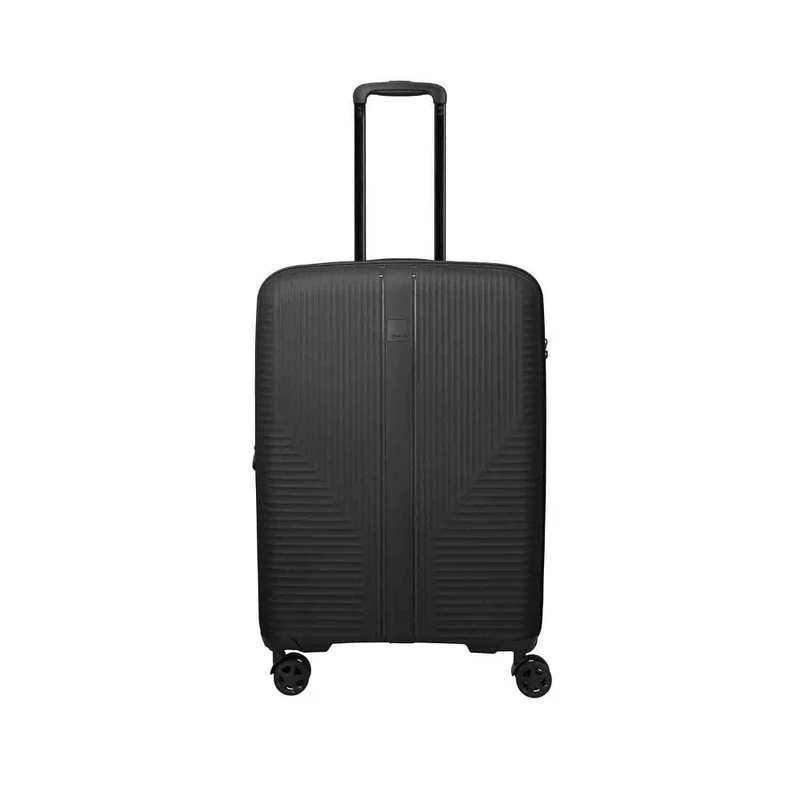 Travelite Air Stripe Schwarz 4-Doppelrollen Trolley M erweiterbar 66cm