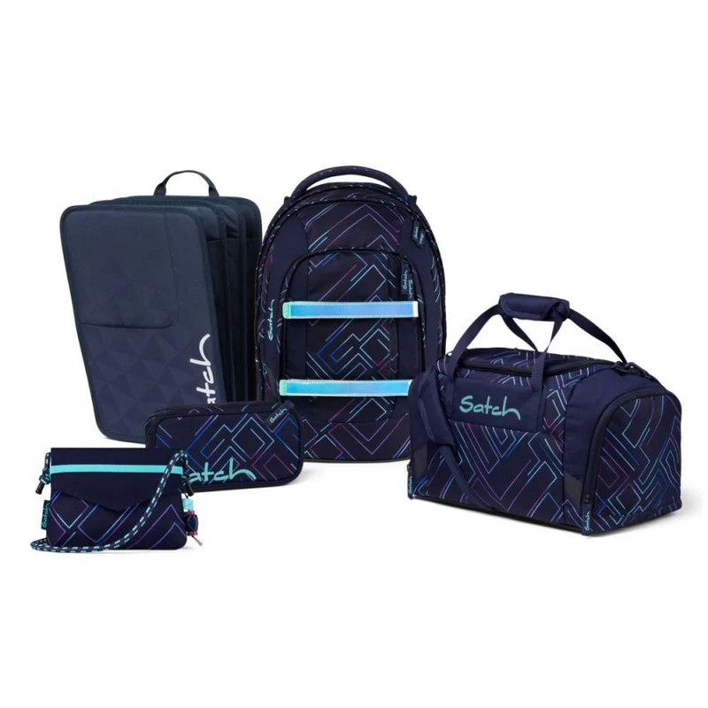 Satch Pack Purple Laser Beauty & The School Edition Schulrucksack Set 5tlg.
