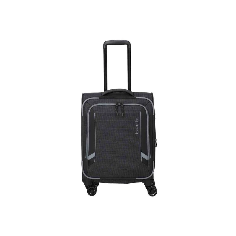 Travelite Corsiica Black 4 Doppelrollen Trolley S 55 cm