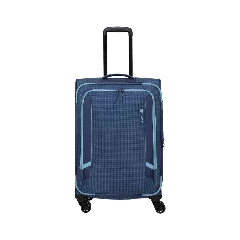 Travelite Corsiica Blue 4 Doppelrollen Trolley M 67 cm