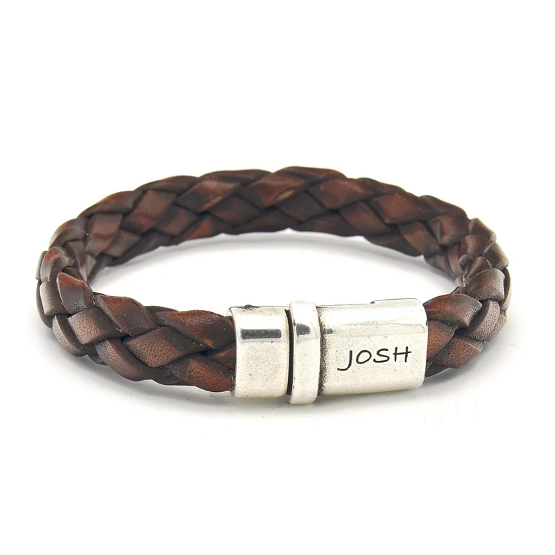 Josh Braun Armband 09325-BRA-S/COGNAC/L-1