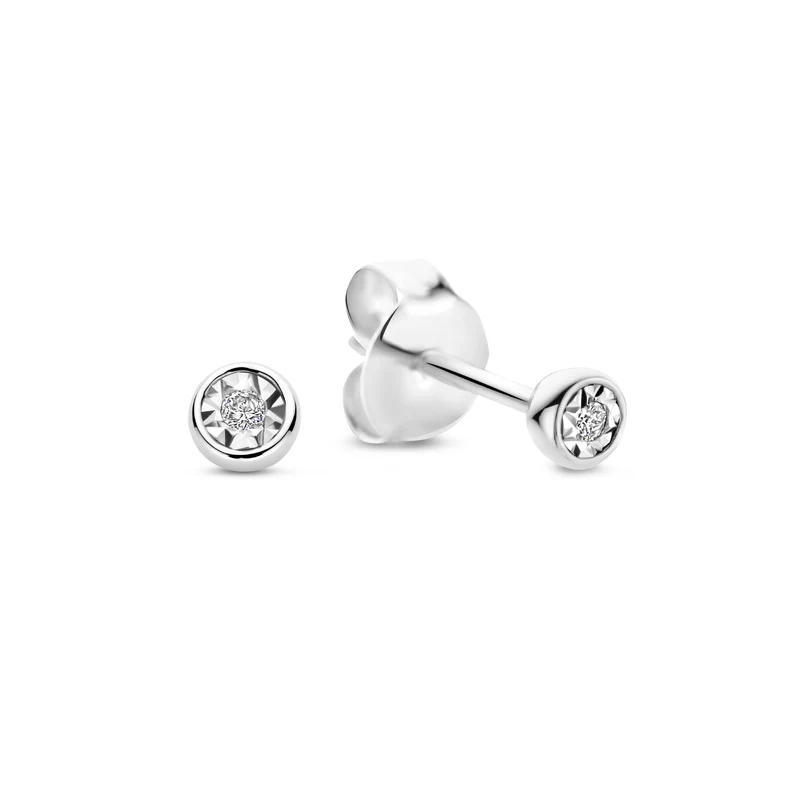 Isabel Bernard De La Paix Inaya 14 Karat | Weißgold Ohrstecker | Diamant 0.02 Karat | IBD360023