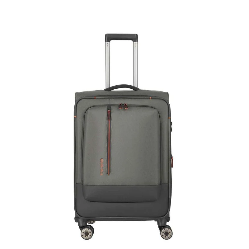 Travelite Crosslite Oliv 4-Doppelrollen Trolley M 66 cm