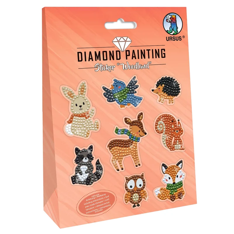 URSUS Diamond Sticker Waldtiere