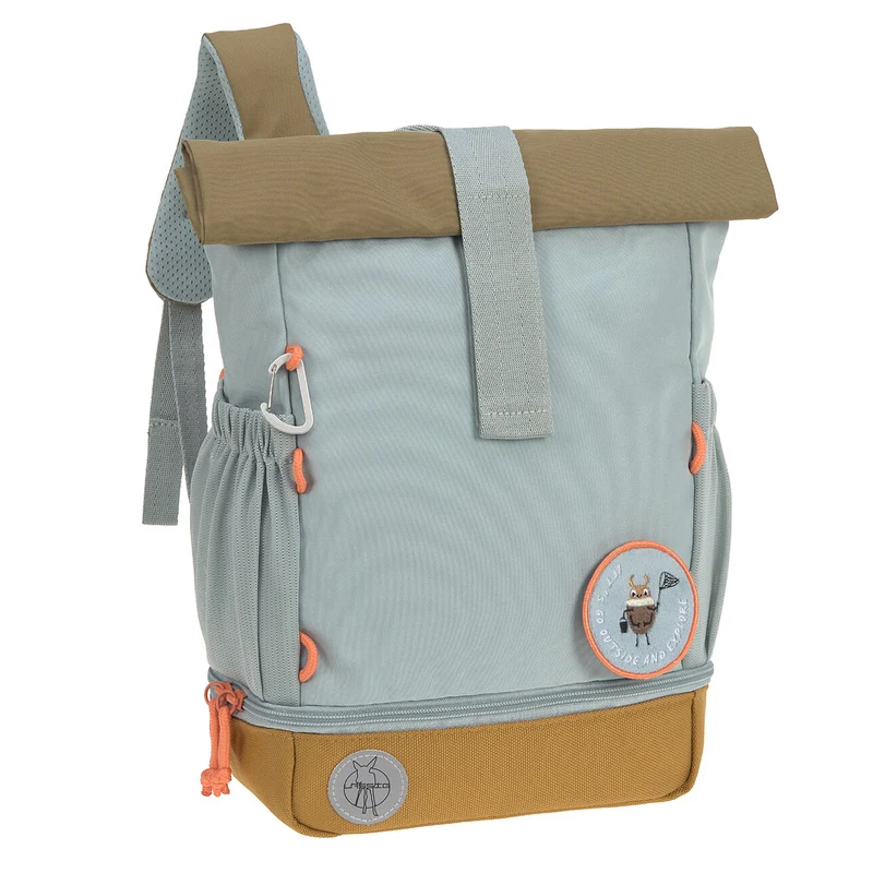 Lässig Kinderrucksack · Mini Rolltop · Nature · hellblau