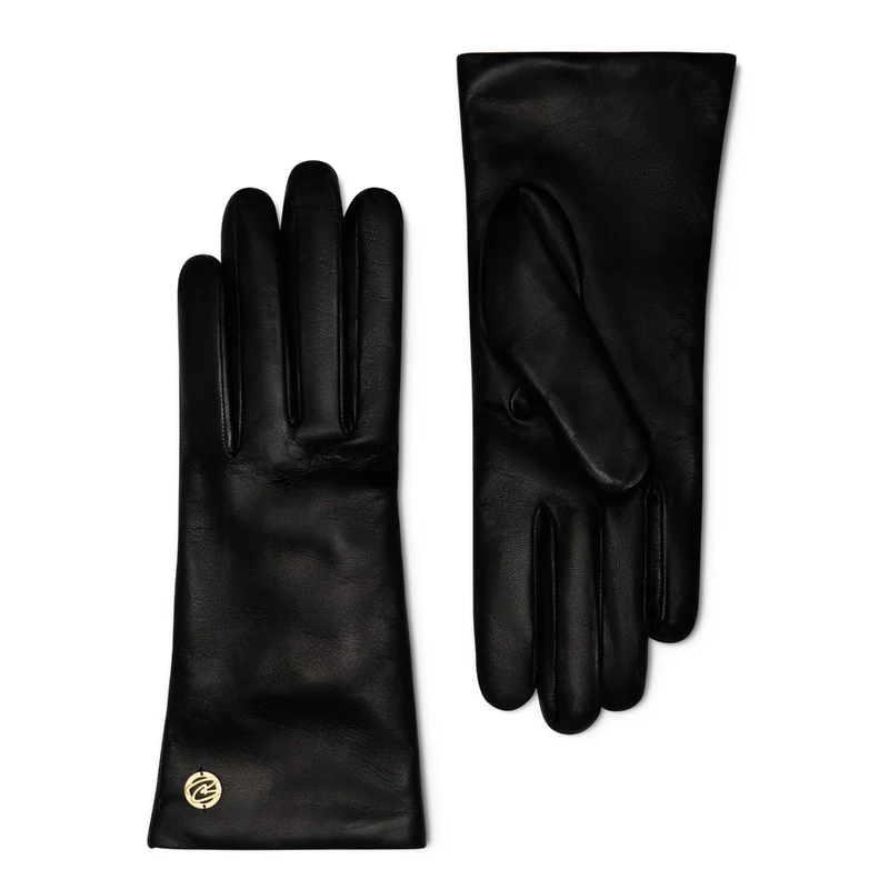 Isabel Bernard Honoré Eleanor Schwarz Ziegenfell Leder Handschuhe IB67000-301-