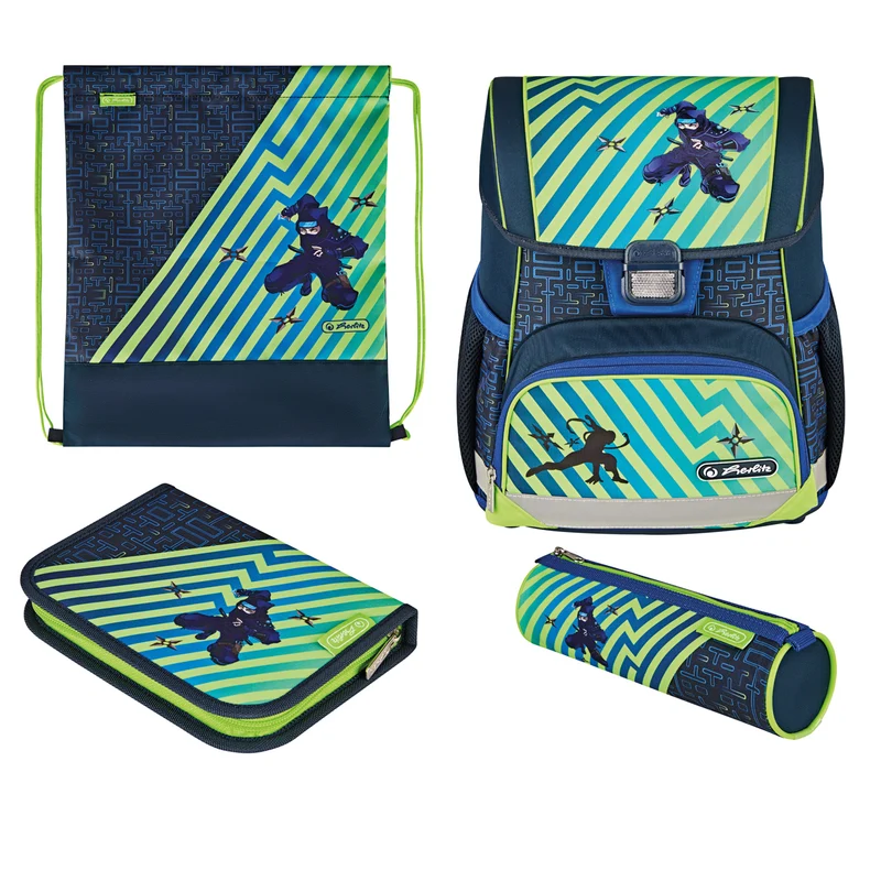 Herlitz Loop Plus Schulranzen-Set · Ninja · 4-teilig