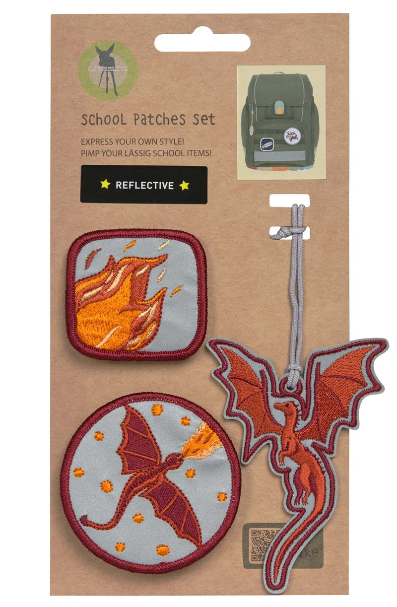 Lässig Patches-Set & Anhänger · Drache · 3er Set