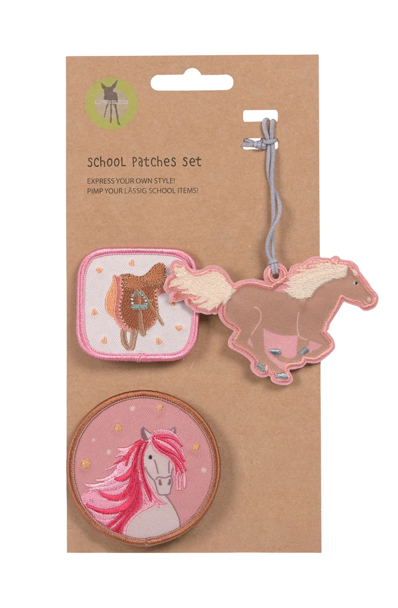 Lässig Patches-Set & Anhänger · Pferd - pink · 3er Set