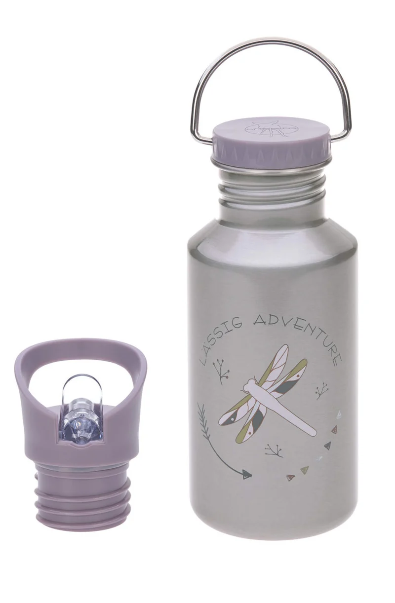 Lässig Edelstahl Trinkflasche · Adventure · lila · Libelle