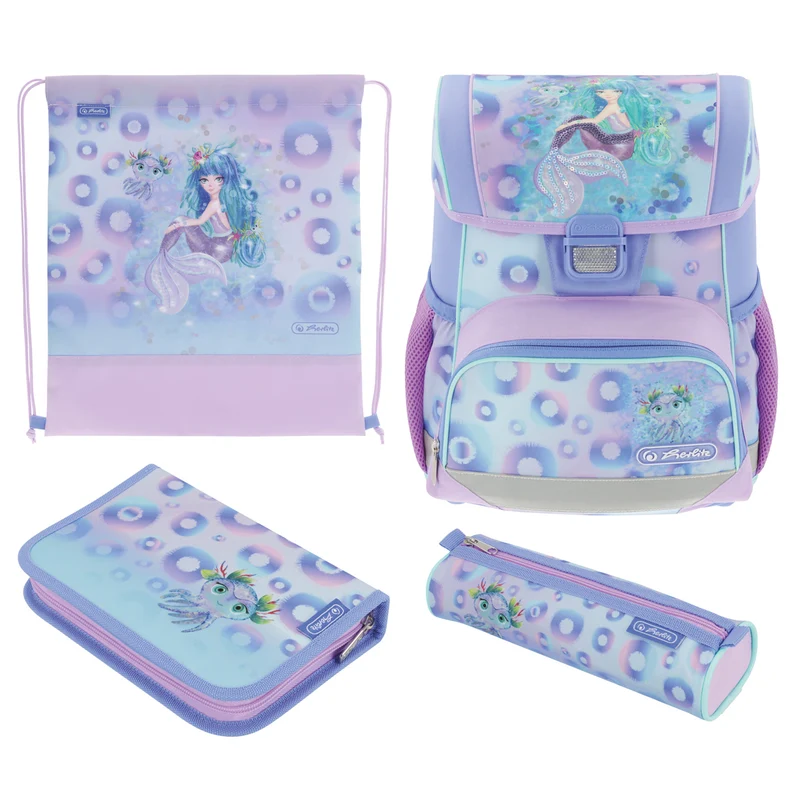 Herlitz Loop Plus Schulranzen-Set · Meerjungfrau · 4-teilig