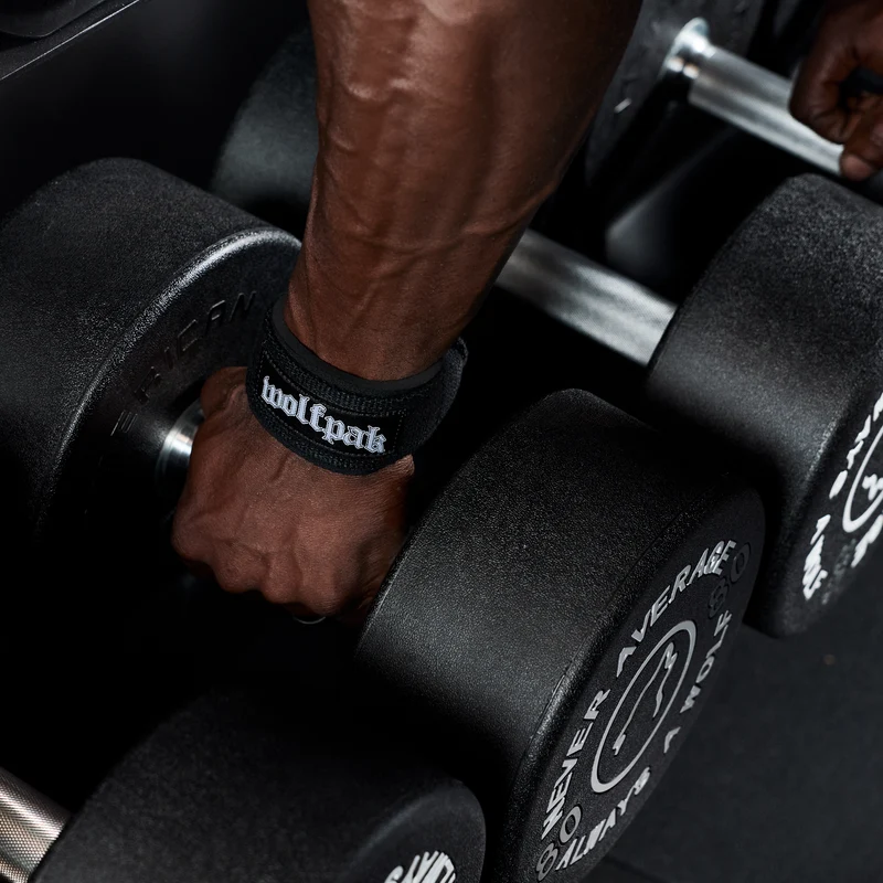 Deathwing Script Heavy Duty Black Lifting Straps