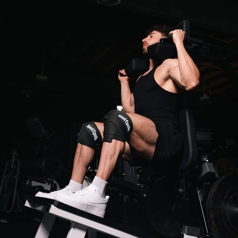 Deathwing Black 78" Knee Wraps