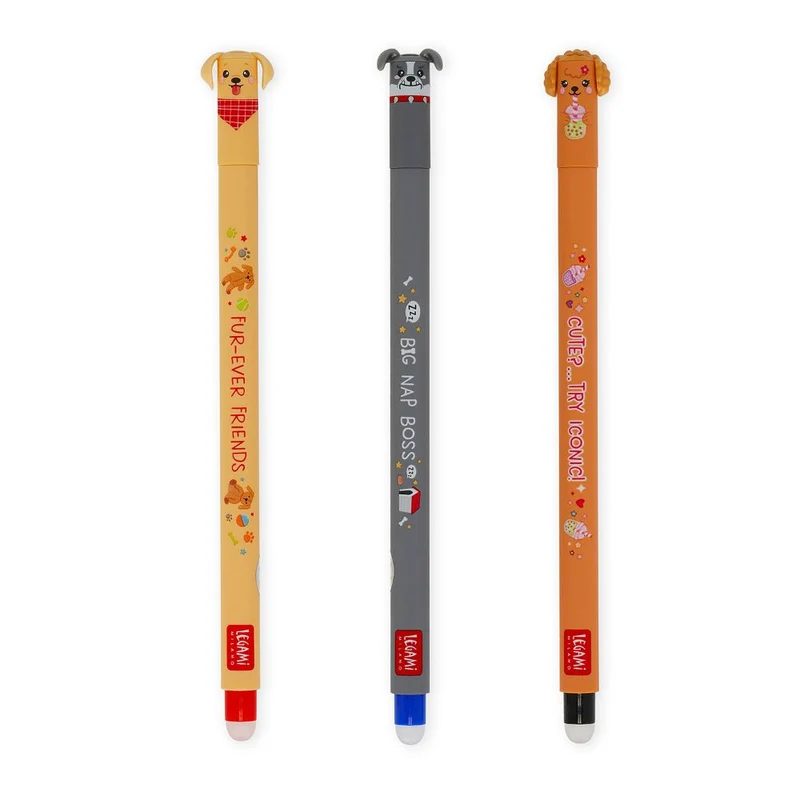 Legam Radierbare Gelstifte Fur-Ever-Friends Hunde Set 3tlg.