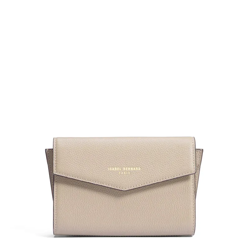 Isabel Bernard Honoré Lina Beige Clutch Mit Abnehmbarer Schulterkette IB21135-072