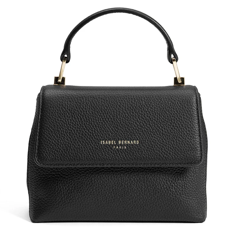 Isabel Bernard Femme Forte Heline Schwarze Kalbsleder Handtasche IB21107