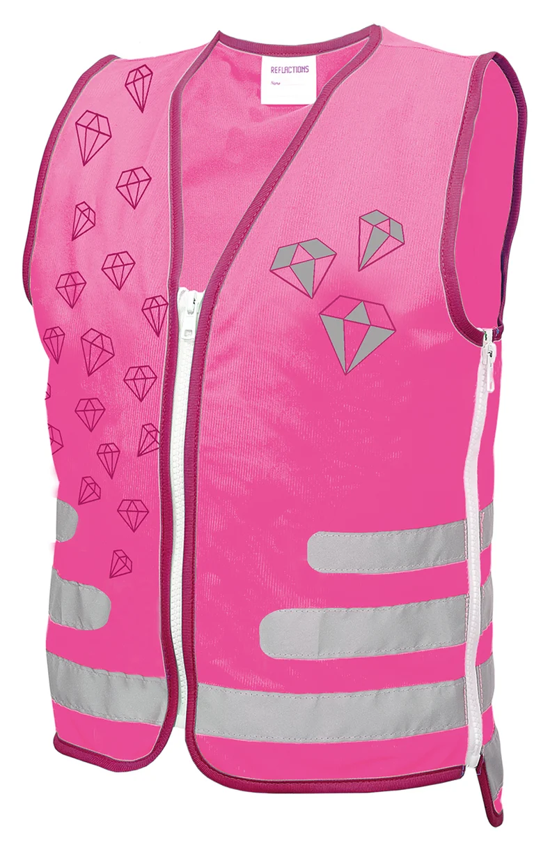 Roth Warnweste für Kinder · Diamant · reflektierend · pink