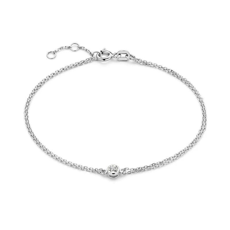Isabel Bernard De La Paix Inaya 14 Karat | Weißgold Armband | Diamant 0.02 Karat | IBD320010