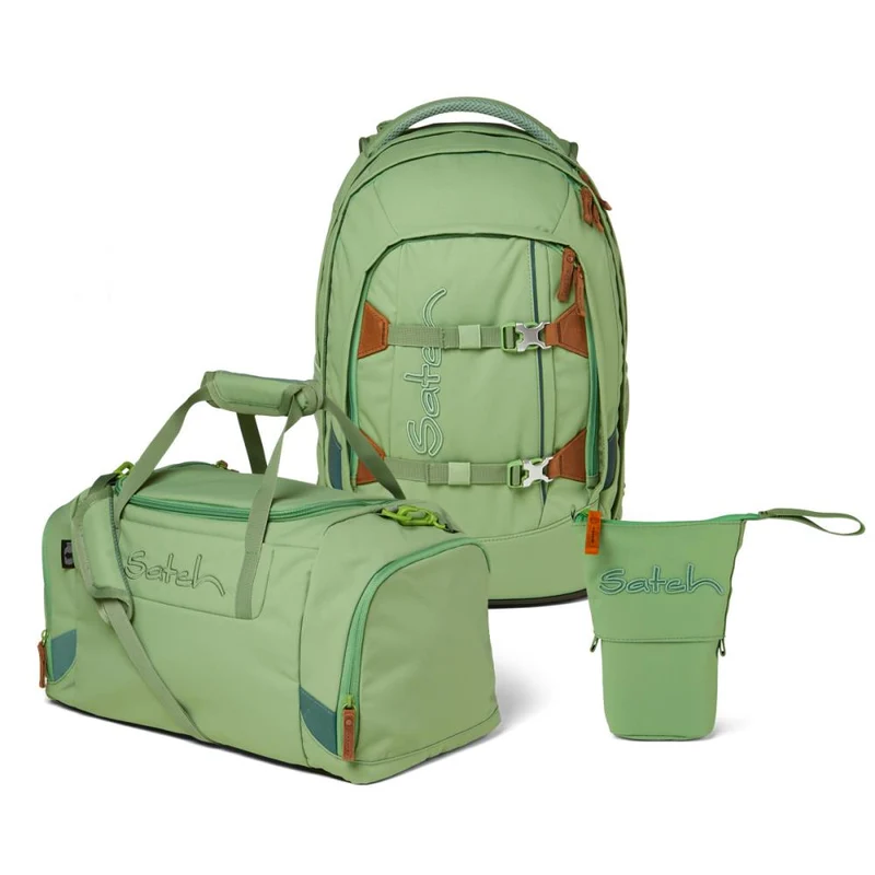 Satch Pack Nordic Jade Green Pencil Slider Edition Schulrucksack Set 3tlg.