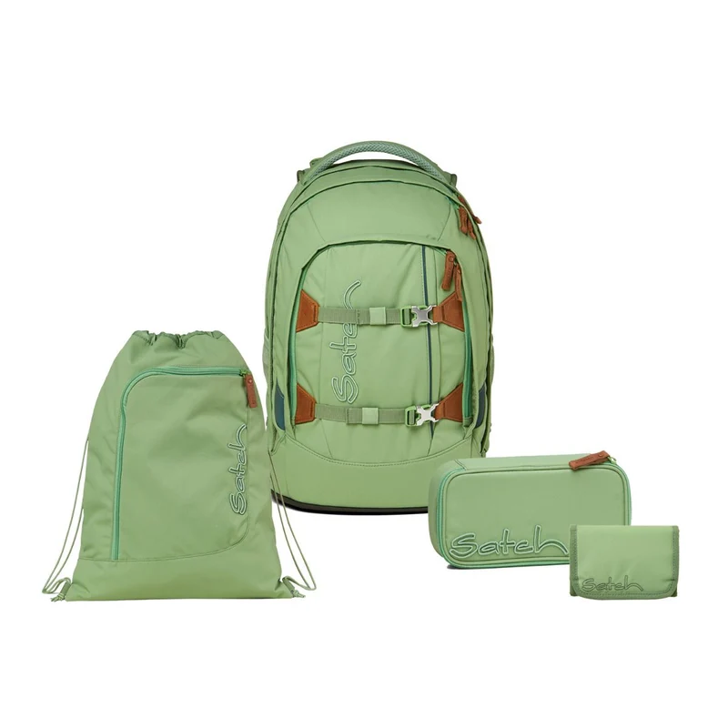 Satch Pack Nordic Jade Green Skandi Edition Schulrucksack Set 4tlg.