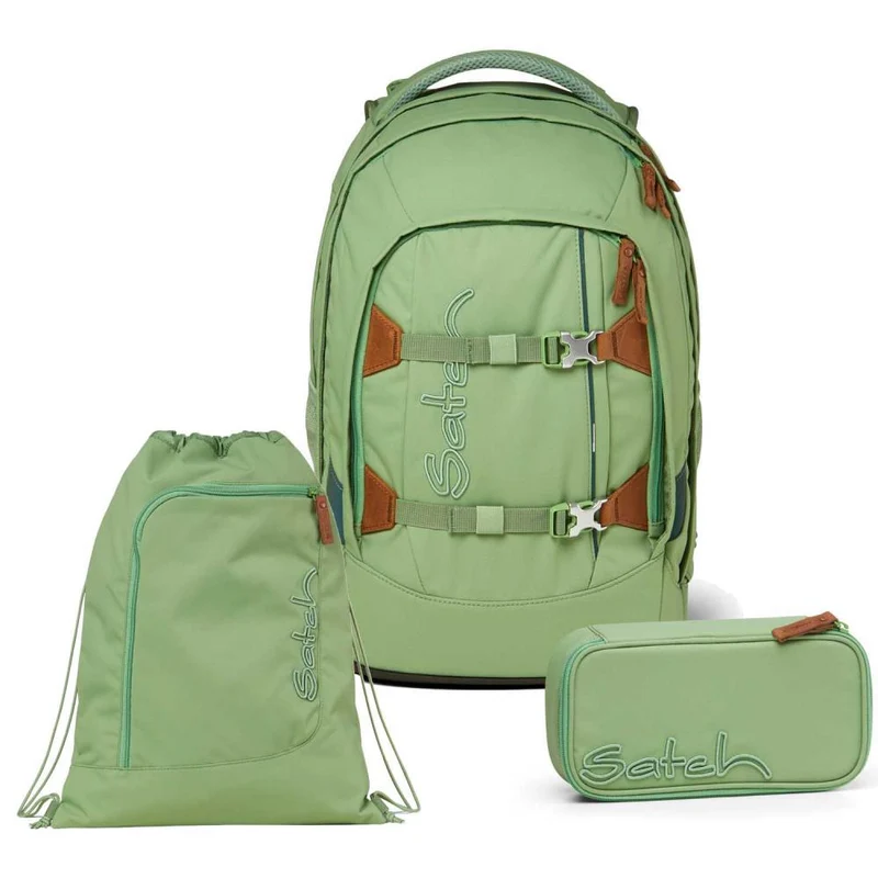 Satch Pack Nordic Jade Green Skandi Edition Schulrucksack Set 3tlg.
