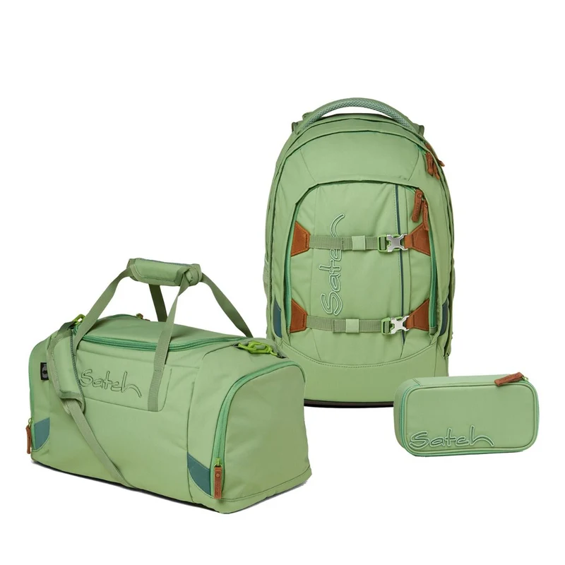 Satch Pack Nordic Jade Green Skandi Edition Schulrucksack Set 3tlg.