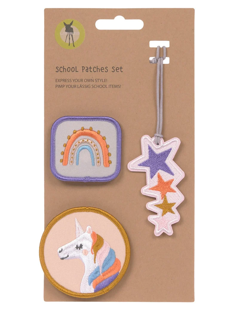 Lässig Patches-Set & Anhänger · Einhorn · 3er Set