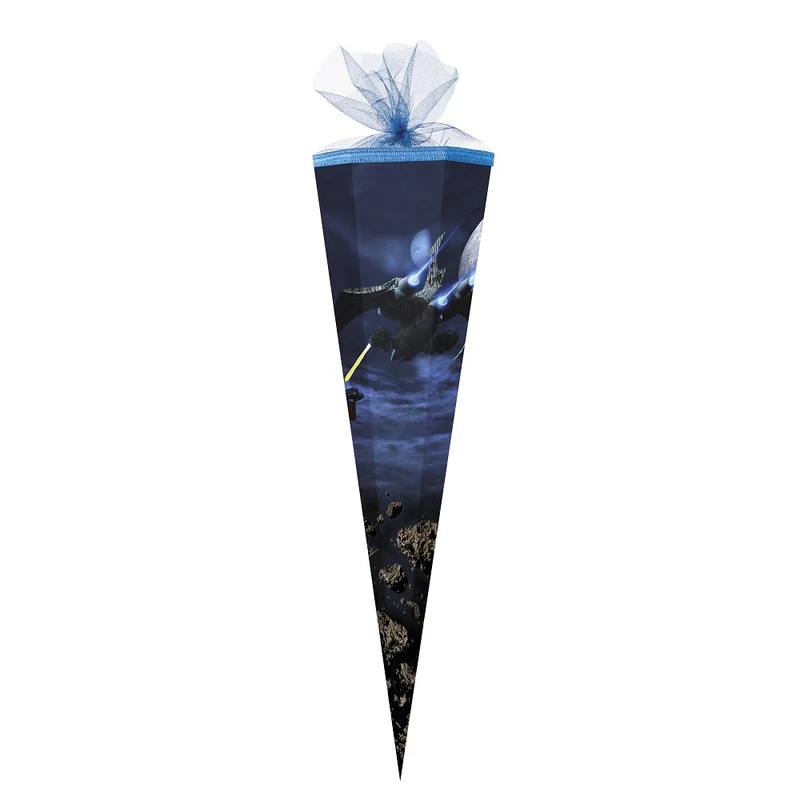 Große Schultüte / Zuckertüte GALAXIE ca. 85 cm (Länge) | 6-eckig | Durchmesser ca. 25 cm