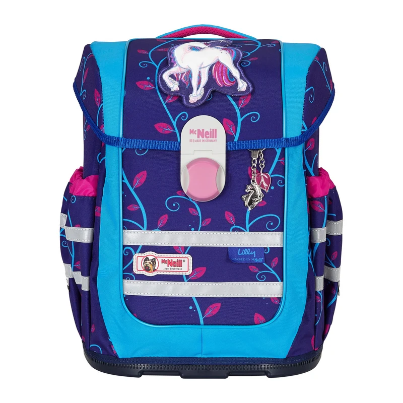 McNeill Ranzen-Set Ergo Complete Lilly Einhorn Schulranzen für Mädchen ab der 1. Klasse