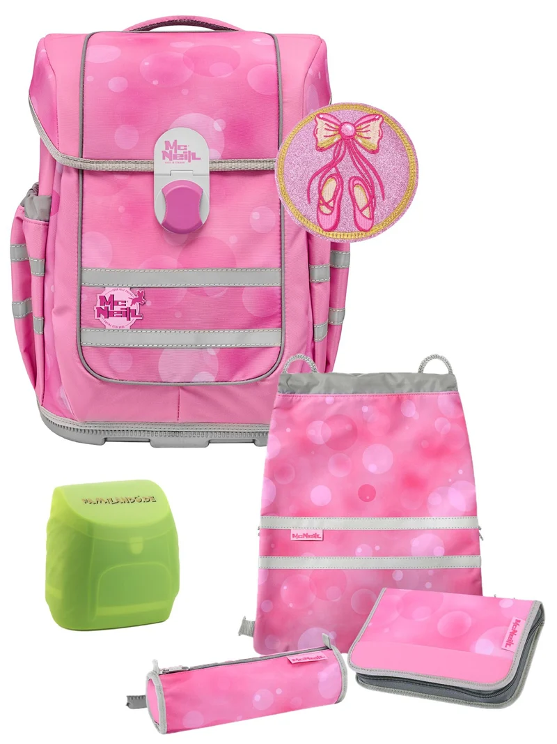 McOcean Schulranzen Set Girly, Rosa - McNeill Ballerina Schultasche ab 1. Klasse