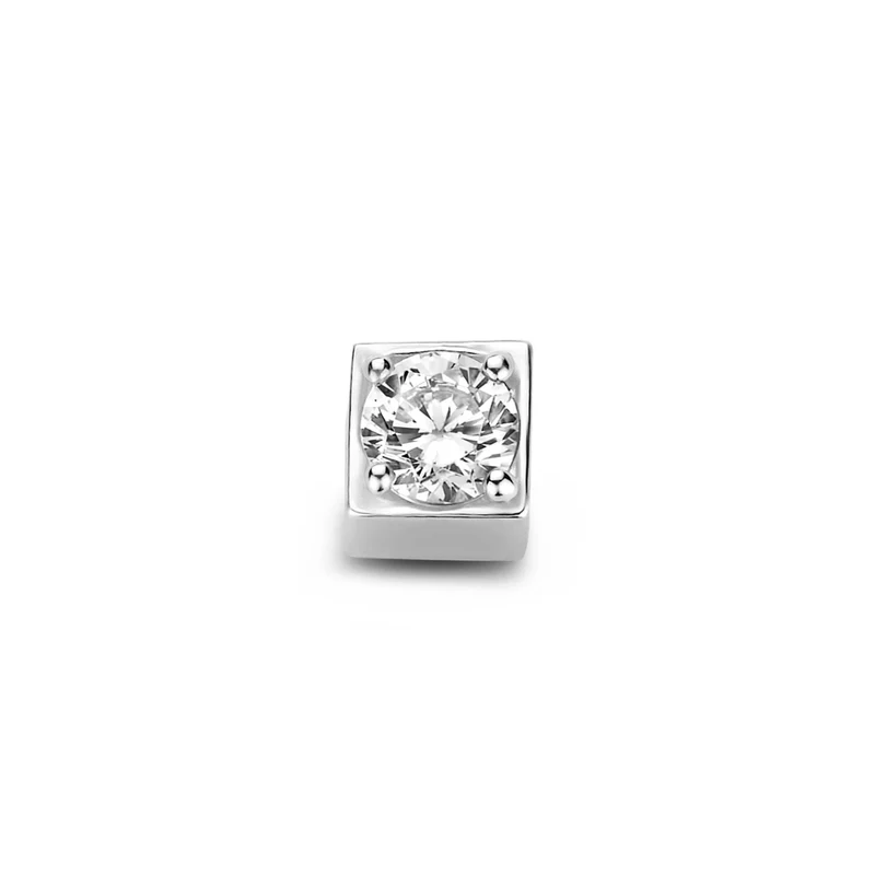 Isabel Bernard Saint Germain Felie 14 Karat | Weißgold Kubus Charm IB350051
