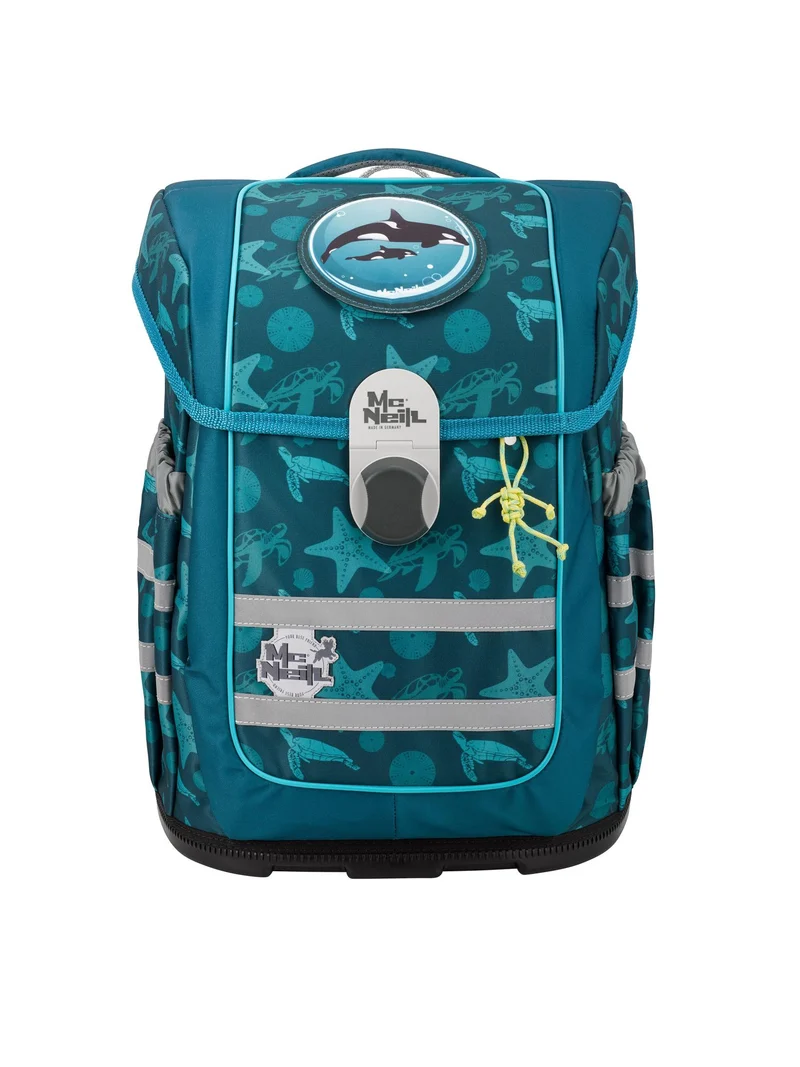 McOcean Schulranzen Set Sealife, Meerestiere blau - McNeill Orca Wal Schultasche ab 1. Klasse