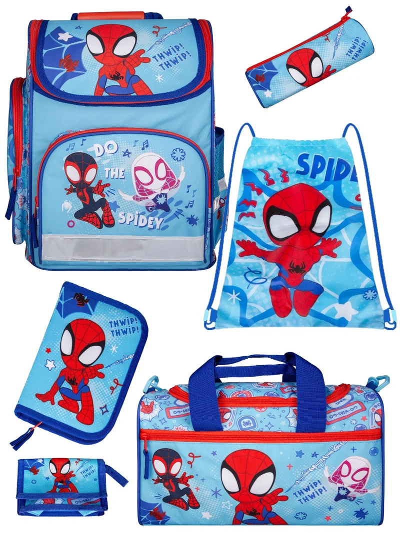 Familando Export Schulranzen Set Spidey, rot - Spiderman Schultasche ab. 1 Klasse