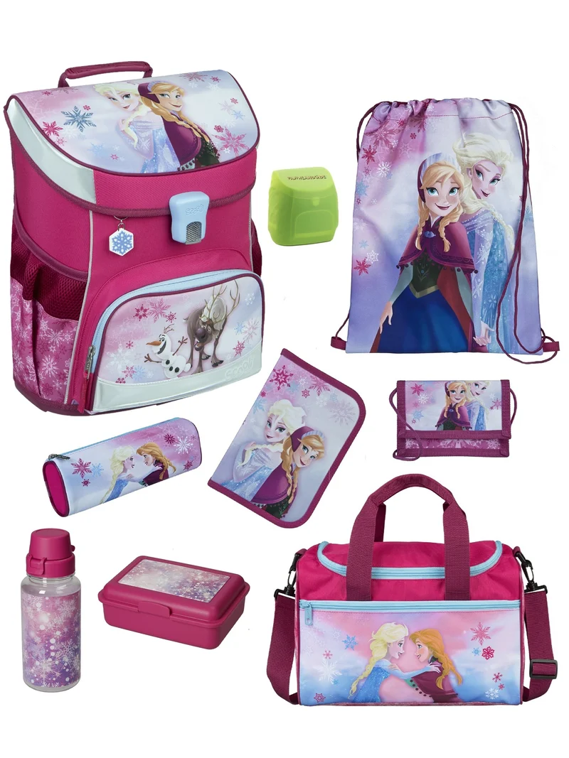 Scooli Campus Fit Schulranzen Set Frozen, Eiskönigin rosa - Schultasche 1. Klasse