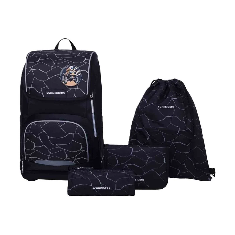 Schneiders Ergoplus Dark Hunter Schulranzen Set 8tlg.