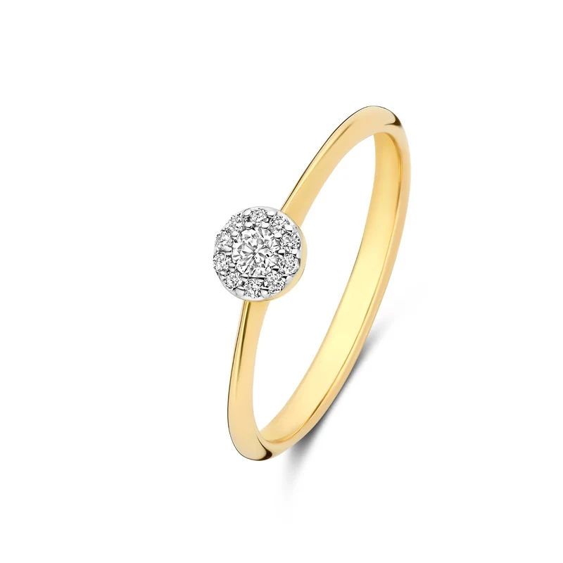Isabel Bernard De la Paix Viviane 14 Karat Goldring mit Diamant 0.11 ct IBD330037-50
