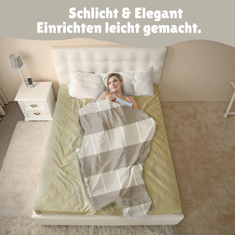 MEXX Bettwäsche unisex gestreift 135x200 80x80 cm aus 100% Baumwolle in Linon Qualität mit Reißverschluss Ganzjahresbettwäsche (braun / beige)