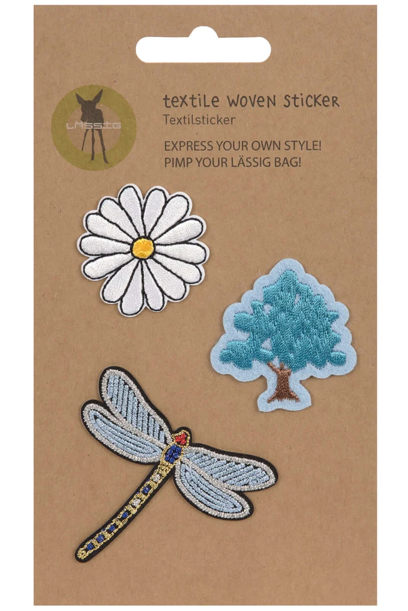 Lässig Textil-Sticker · Natur · 3er Set