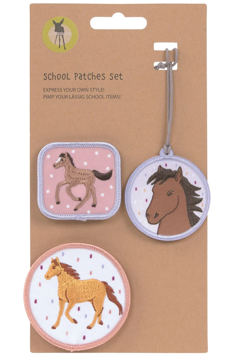 Lässig Patches-Set & Anhänger · Pferde · 3er Set