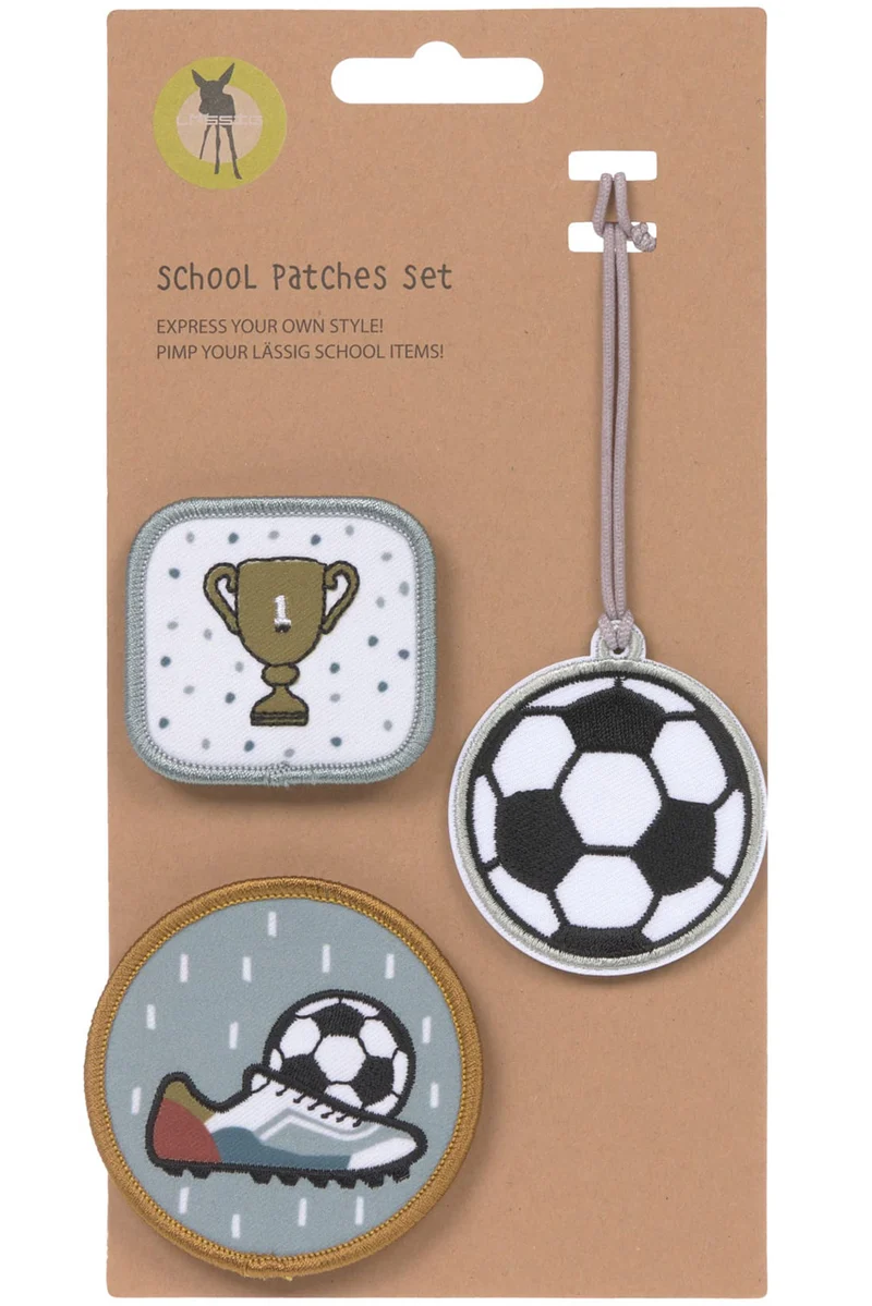 Lässig Patches-Set & Anhänger · Fußball · 3er Set