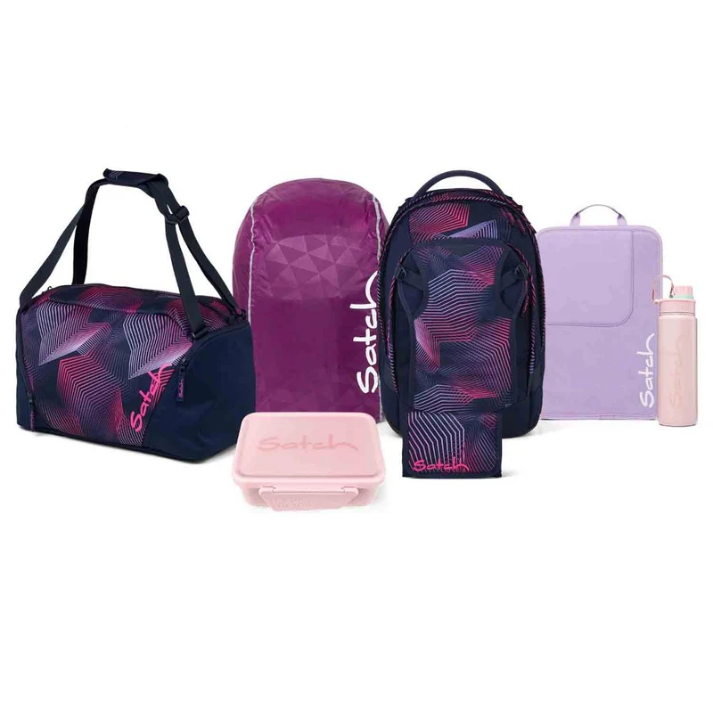 Satch Match Plus Seismic Pink Kollektor Edition Schulrucksack Set 8tlg.