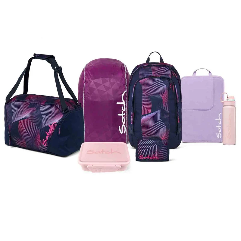 Satch Air Seismic Pink Kollektor Edition Schulrucksack Set 8tlg.