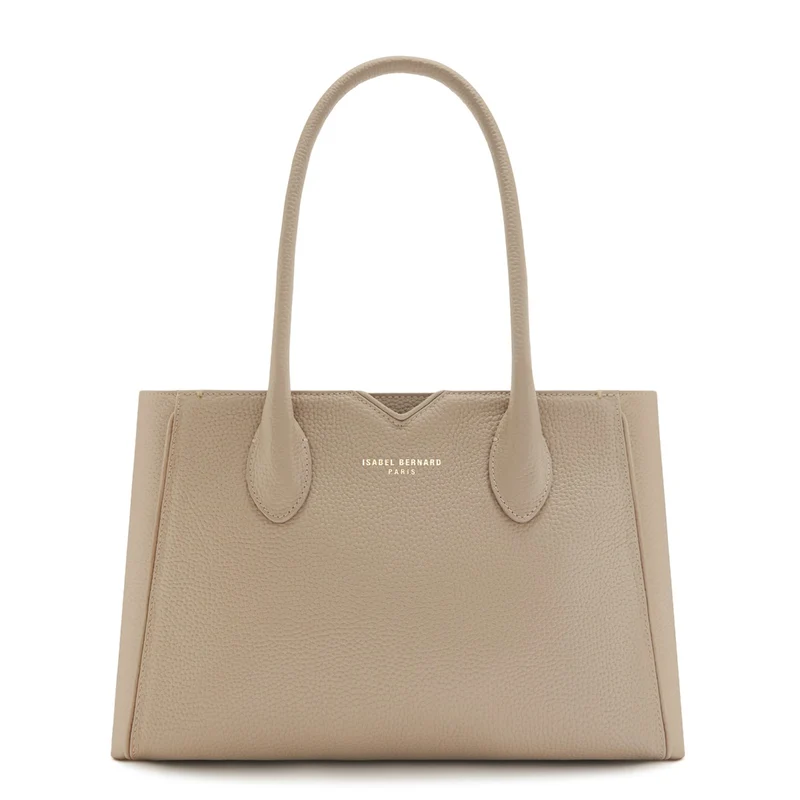 Isabel Bernard Honoré Cloe Midi Taupe Kalbsleder Handtaschen IB25082-078