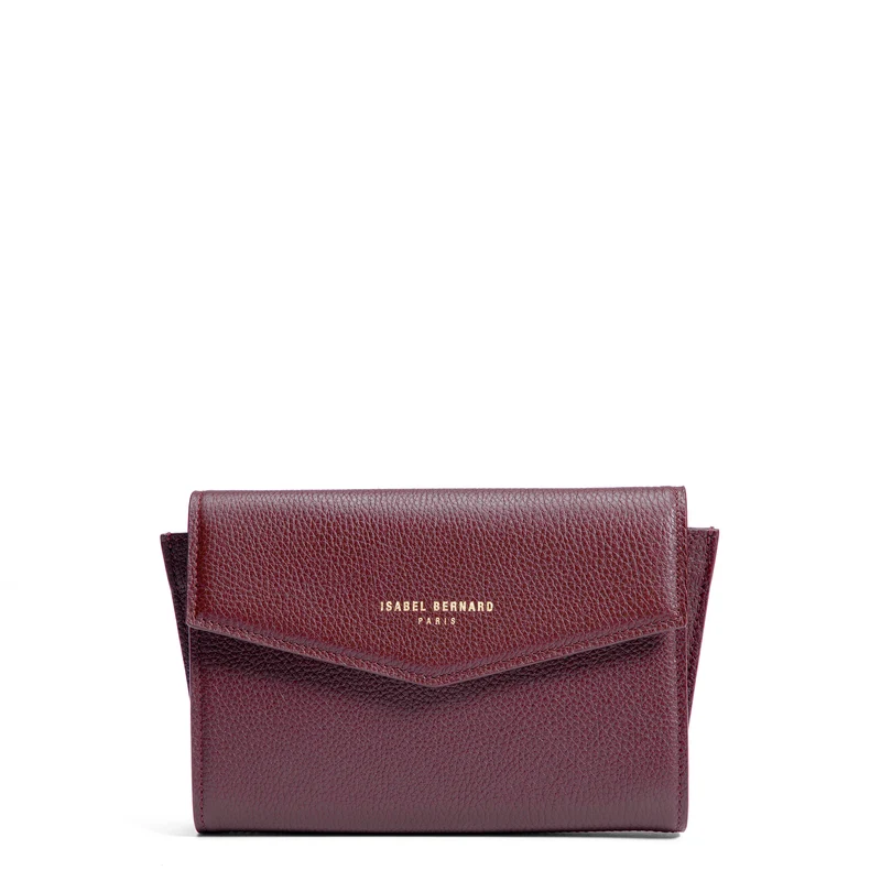 Isabel Bernard Honoré Lina Bordeauxrote Clutch Mit Abnehmbarer Schulterkette IB21135-052