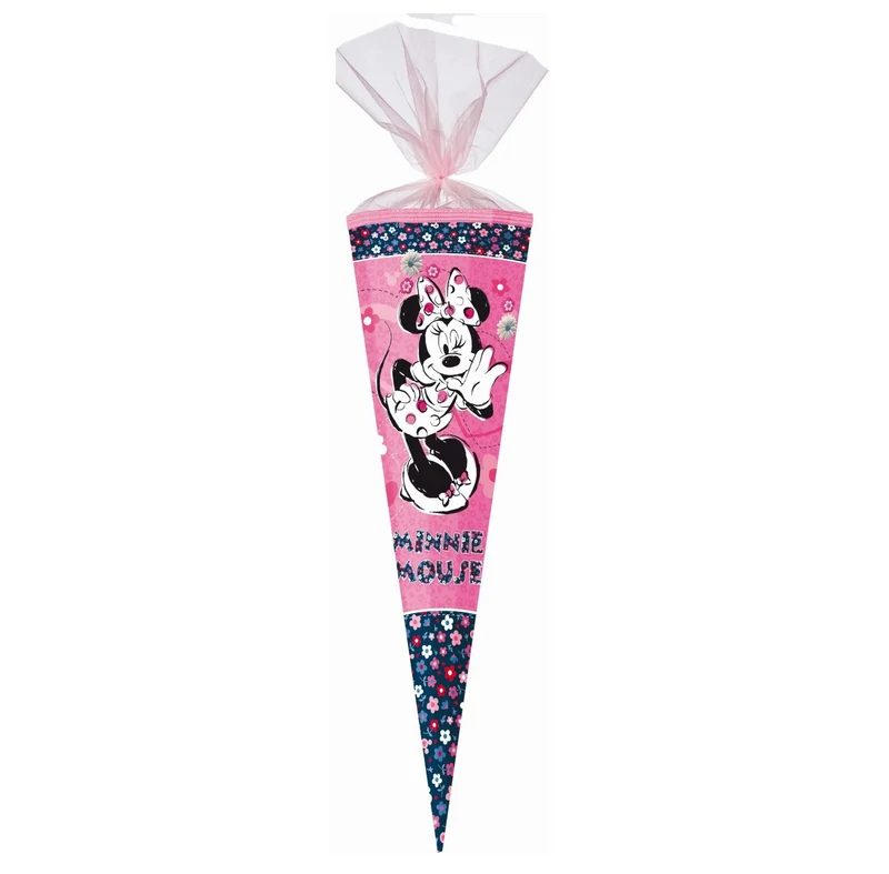 große Schultüte / Zuckertüte DISNEY MINNIE MAUS ca. 85 cm (Länge) | 6-eckig | Durchmesser ca. 25 cm