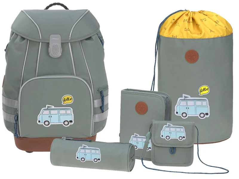 Lässig Schulranzen-Set Adventure · Bus · 5-teilig